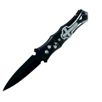 Genérico - Cuchillo Navaja Automatica Black Cruze 440 Ai90