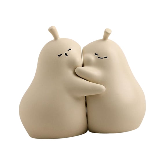 Hugging Pear Book Stand Cerámica Sujetalibros Festival Regalos Estantería Adorno Blanco Tama?o L