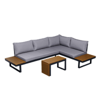 Juego De Terraza Saigon Relan Living Exterior Mesa Y Sofá Seccional