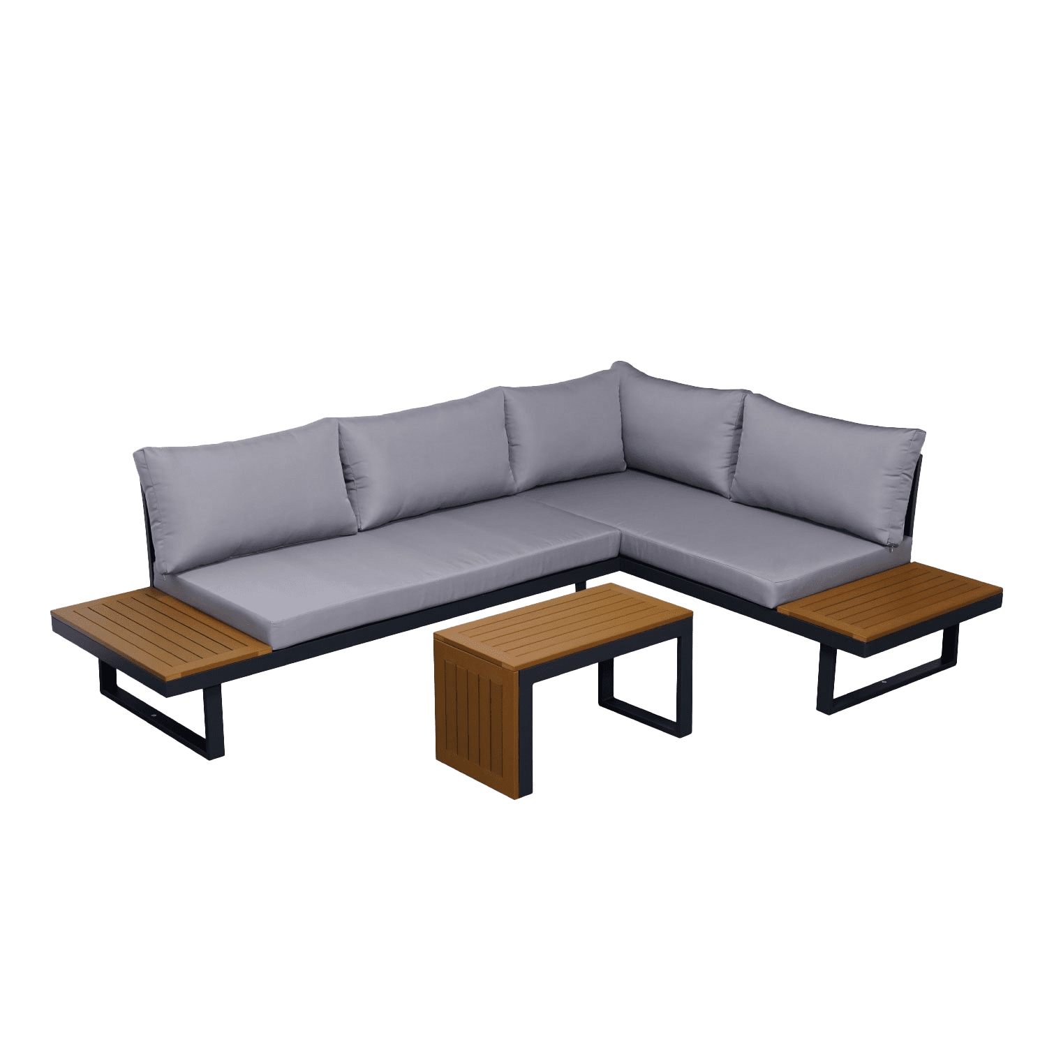 Juego De Terraza Saigon Relan Living Exterior Mesa Y Sofá Seccional