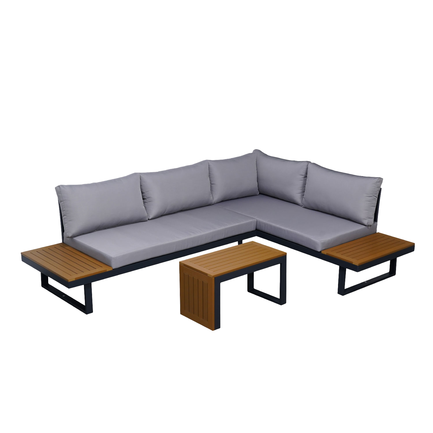 Juego De Terraza Saigon Relan Living Exterior Mesa Y Sofá Seccional