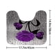 thumbnail image 1 of 1pc Purple Rose Shower Curtain, Waterproof Shower Curtain With 12 Hooks, Non-Slip Bathroom Rug, Toilet U-Shape Mat, Toilet Lid Cover, 1 of 5