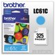 thumbnail image 1 of Cartucho de tinta Brother LC61C, color cian, 325 ml, rendimiento de página, 1 of 3