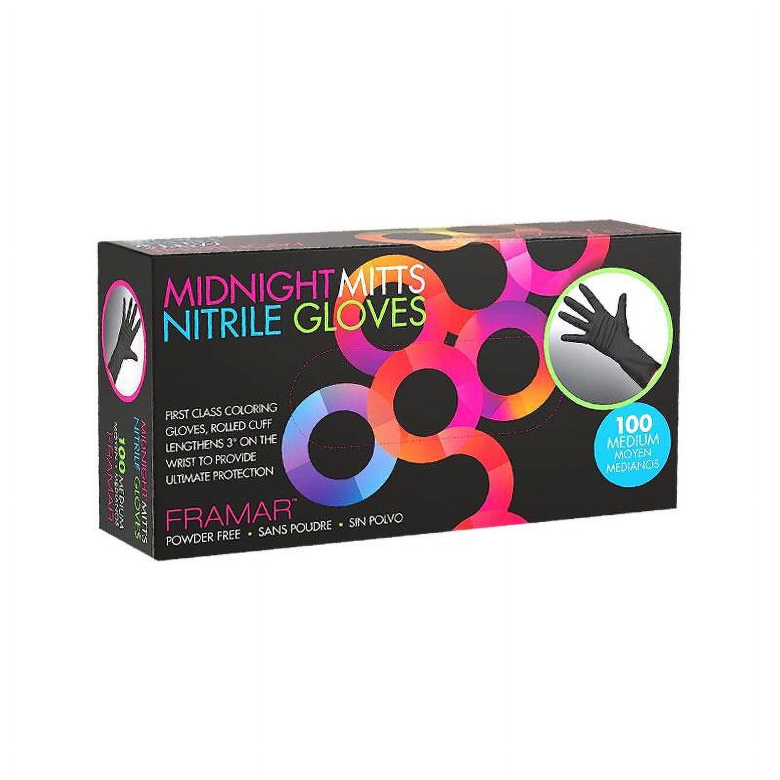 Framar - Caja Guantes Negro Nitrillo M 100uds