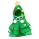 thumbnail image 1 of Capa De Navidad Con Estrella Y Pompones Vestido De Cosplay Capa De árbol De Navidad Con Gorro De Papá Noel Verde Mediano, 1 of 5