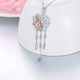 thumbnail image 2 of Collar atrapasueños rosa plata 925, 2 of 3