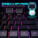 thumbnail image 5 of Teclado para juegos yesbeaut, 7 colores, con retroiluminación LED, arcoíris, 104 teclas, 5 of 7