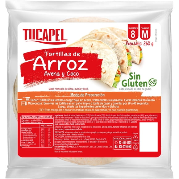 Tortilla de arroz, 260 g