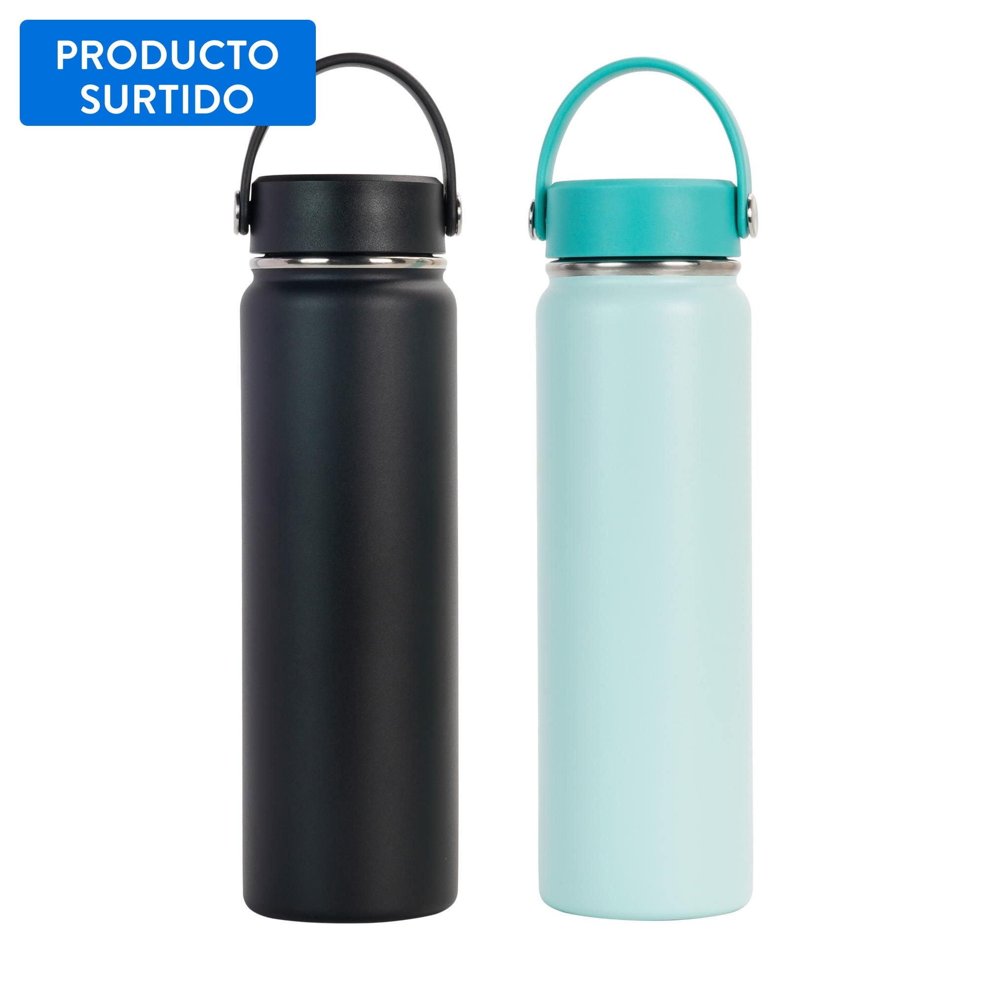 Botella Metalica 750ml Acero Inoxidable, Color Surtido 1 Un Mainstays