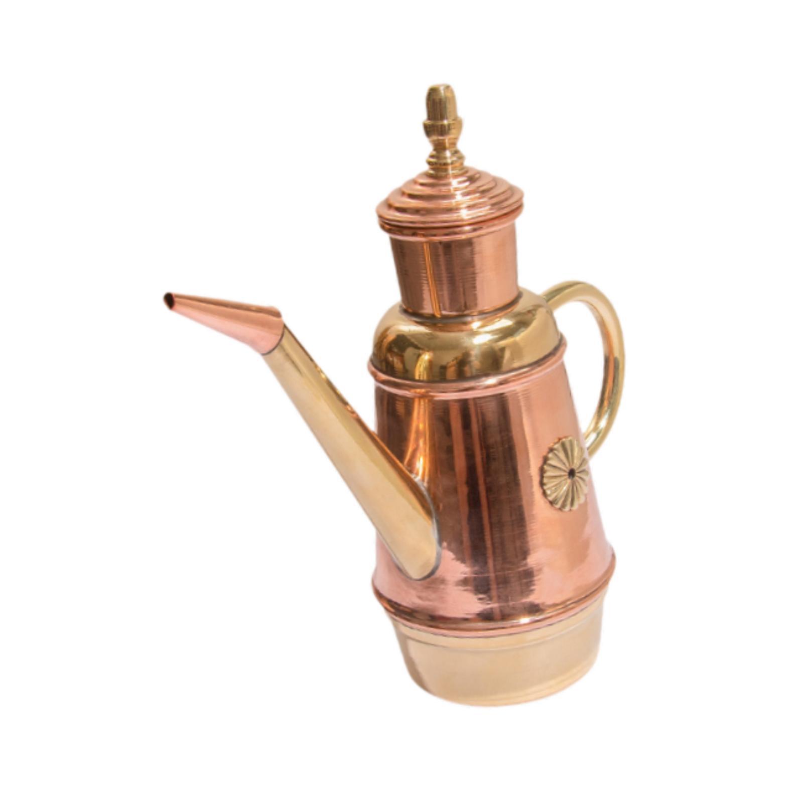 Magideal - Contenedor Dispensador De Aceite De Cobre, Olla De Aceite De Cocina De 450Ml, Vinagrera De Aceite De Pizza Tradicional Para Panaderías, Pizzerías, Hot