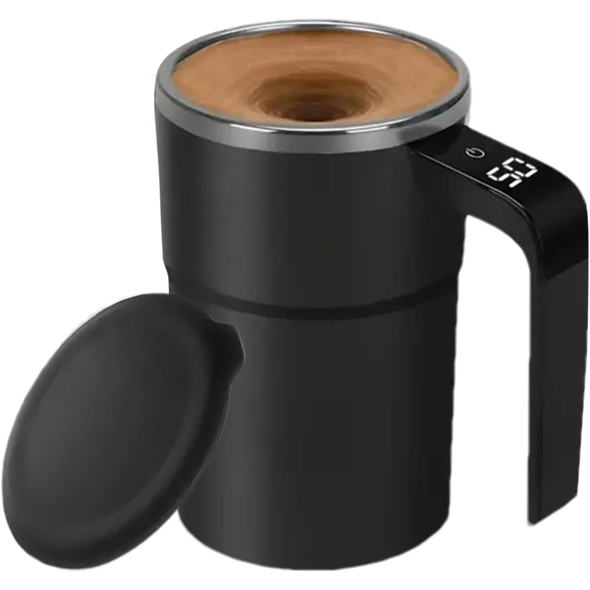 Taza Vaso Mezclador Negro Autom tico Inal mbrico Recargable Pantalla Taza Vaso Mezclador Negro Autom tico Inal mbrico Recargable Pantalla
