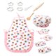 thumbnail image 3 of Kid Chef Rol Juego De Simulación Toy Cap Delantal Pot Pad Sets Cake Pattern 13PCS, 3 of 5