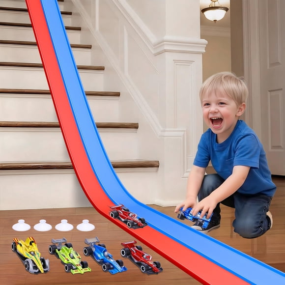 Pista de Carreras Flexible FUTESI 4,5 m Enrollable (Juguete)