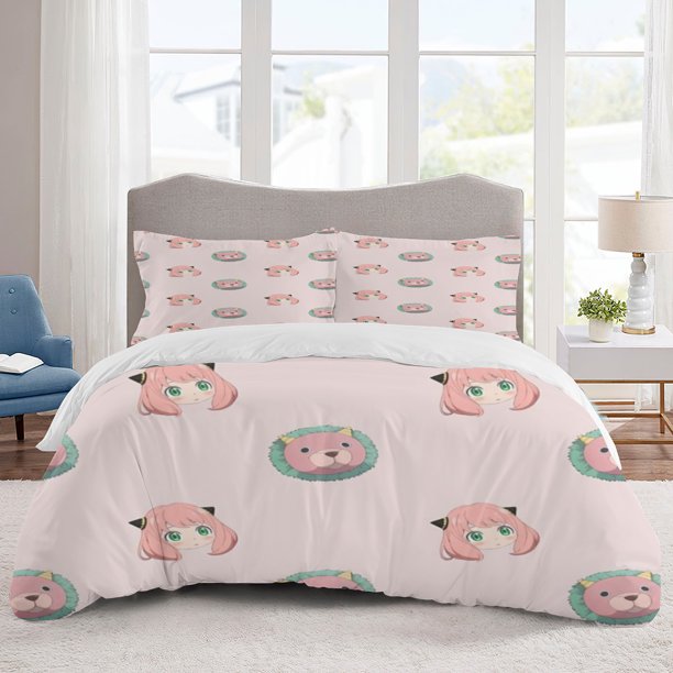 Anya Bedding Sets Cartoon Duvet Cover Lightweight 3 Piece Bet Sets for Kids Boys Girls