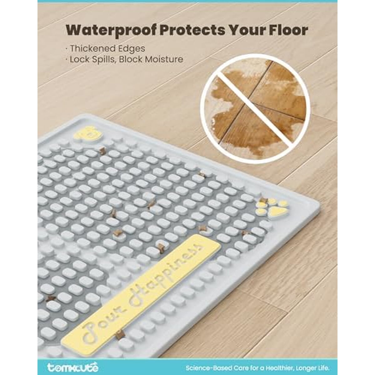 Alfombra Comedero Mascotas Tomxcute Extra Gruesa 50x36cm Antideslizante