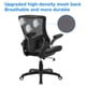 thumbnail image 5 of Silla de Oficina X XISHE de Cuero PU con Respaldo de Malla y Brazos Ajustables, 5 of 9