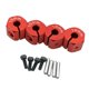 thumbnail image 4 of 4x RC Hex Wheel Hubs Adaptador De Transmisión Para SCX10 CC01 1/10 RC Car 10mm Rojo, 4 of 5