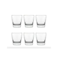Click Ventas - Set 6 Vasos Vidrio Base Cuadrada 285Ml Moderno