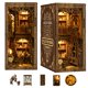 thumbnail image 1 of Kit de rincón de libros en miniatura DIY para casa de muñecas 3DVASE con luz LED, 1 of 7