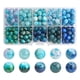 thumbnail image 1 of 200 Piezas De Cuentas De Vidrio De 8 Mm Para Abalorios Collares Pulsera Decoración Del Hogar Azul Degradado, 1 of 1