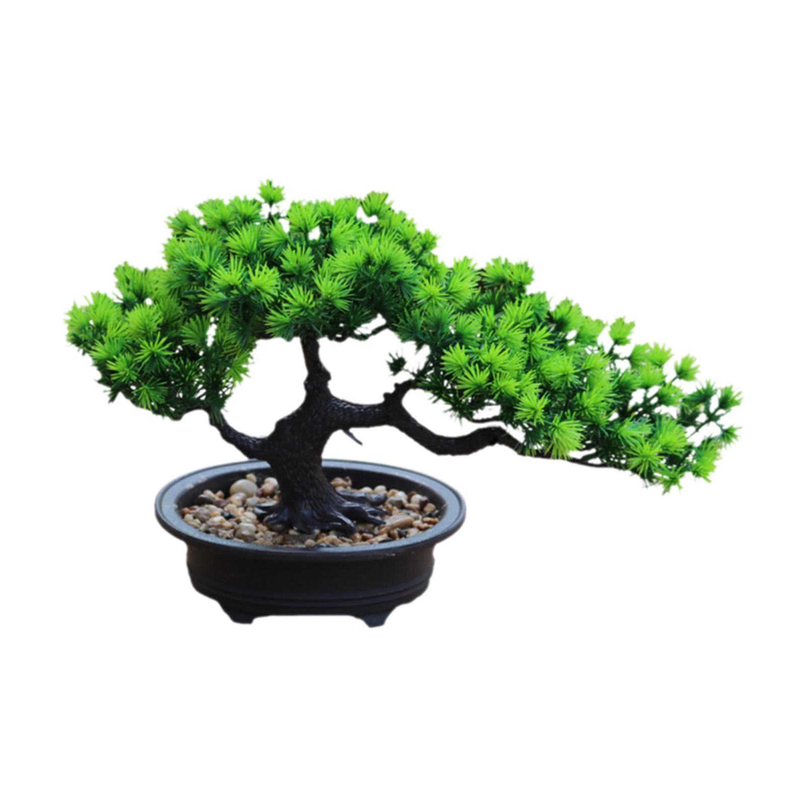 Magideal - Decoración Artificial De Jardín De Árboles De Bonsai Decoración Estable Para El Hogar Exhibición De Escritorio Para El Escritorio Del Escritorio De La Altura 19 Cm