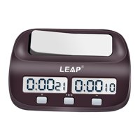 Magideal - Reloj De Ajedrez Temporizador Preestablecido Profesion Dc 1.5V Con Función De Función De Memoria Capacidad De La Batería Recordatorio