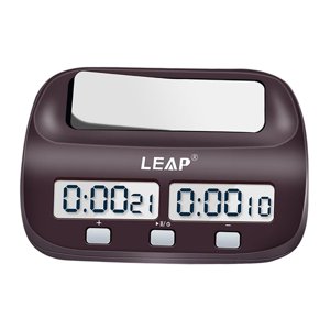 Magideal - Reloj De Ajedrez Temporizador Preestablecido Profesion Dc 1.5V Con Función De Función De Memoria Capacidad De La Batería Recordatorio