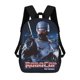 thumbnail image 1 of Robocop-theme Backpack, Campus style schoolbag Bookbag with Adjustable Shoulder Straps And Large Zip Compartment, Unisex Travel Bags., 1 of 6