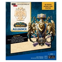 Insight - World Of Warcraft Alliance Modelo Armable En Madera