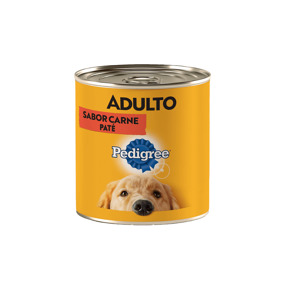Lata Pedigree Para Perros Adultos Carne 24 Un.