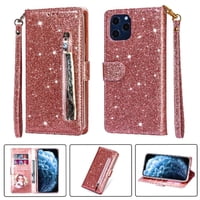 Foxdock - Funda Para Elegante Funda Iphone 12 Pro/Iphone 12 Glitter Con Cremallera-Ideal Para El Uso Diario
