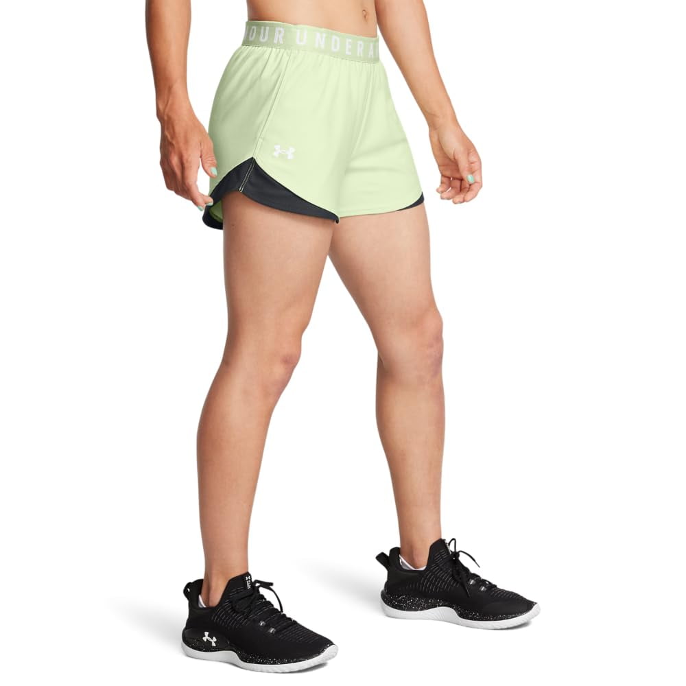 Pantalones Cortos Under Armour Play Up 3.0 Para Mujer, Retro, Verde, Xxs
