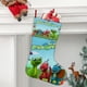 thumbnail image 2 of Lil Stompers Tema: Calcetines de Navidad, fino lino blanco para colgar en escaleras y chimenea, decoración navideña para el hogar, regalo de Navidad. 45cm × 32cm, 2 of 5