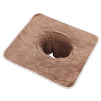 Ioensy - Toalla Para Mesa De Masajes De Salón, Funda De Almohada Facial, Toalla Con Orificio Para El Cuidado De La Piel, Color Marrón