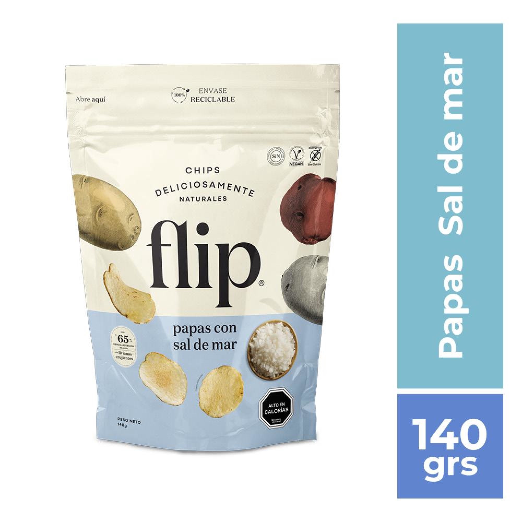 Papas Fritas Sal De Mar 140 g Flip