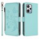 thumbnail image 2 of Funda Cartera Mariposa para [Xiaomi Redmi Note 12 Pro Plus] con Soporte y Cremallera Verde menta, 2 of 6