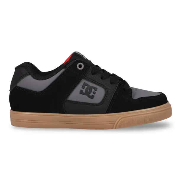 Zapatilla Skate Juvenil Pure Black Grey Gum DC Shoes