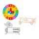 thumbnail image 1 of Tablero Ocupado De Madera Juego De Animales Y ábaco De Cachorro Y Reloj Redondo, 1 of 5