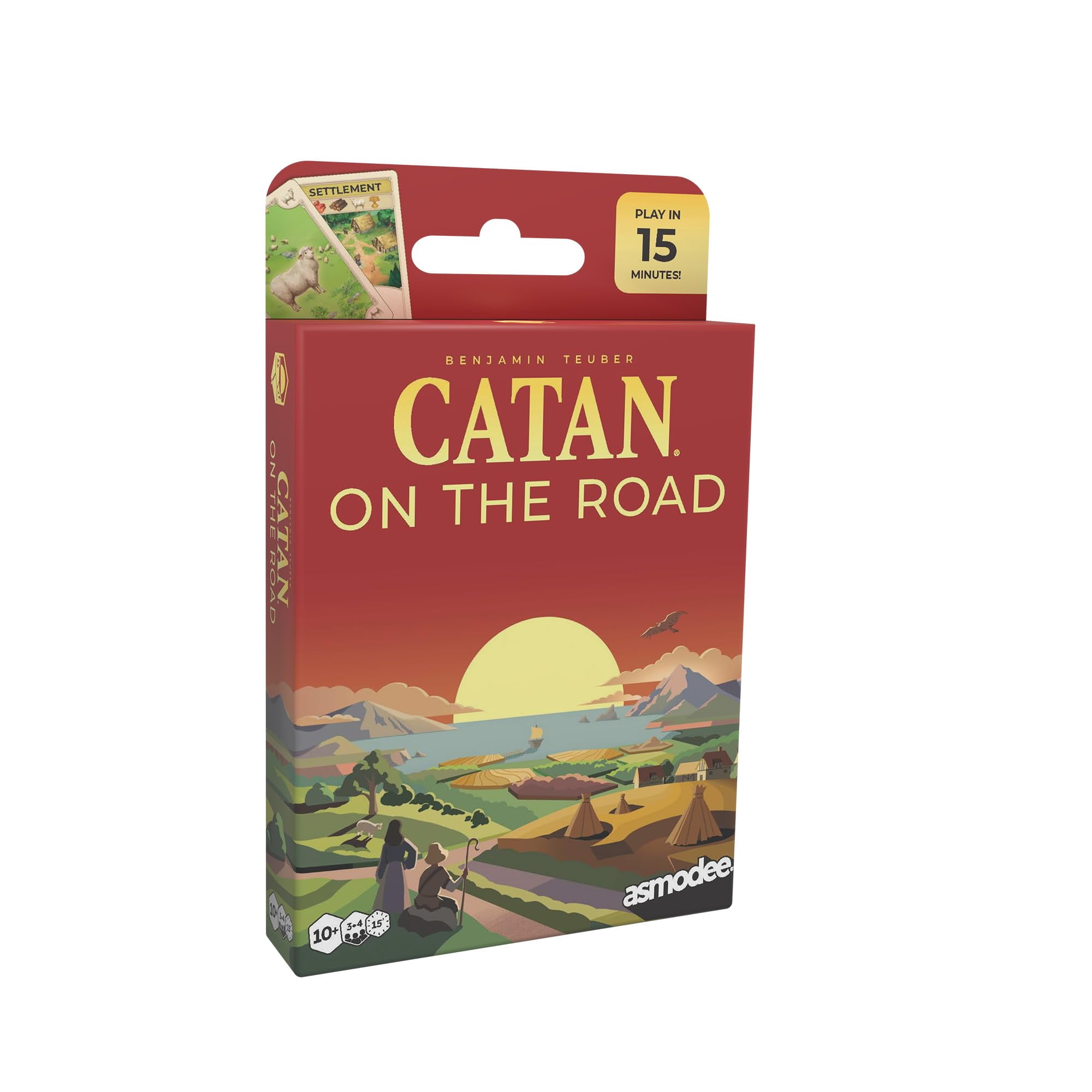 Juego de cartas CATAN On The Road, portátil y de partida rápida