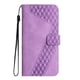thumbnail image 5 of Funda tipo cartera para Samsung Galaxy A16 4G/5G con tarjetero, bolsillo para billetes, soporte, cierre magnético y correa para la muñeca, funda tipo folio con textura geométrica morado, 5 of 5