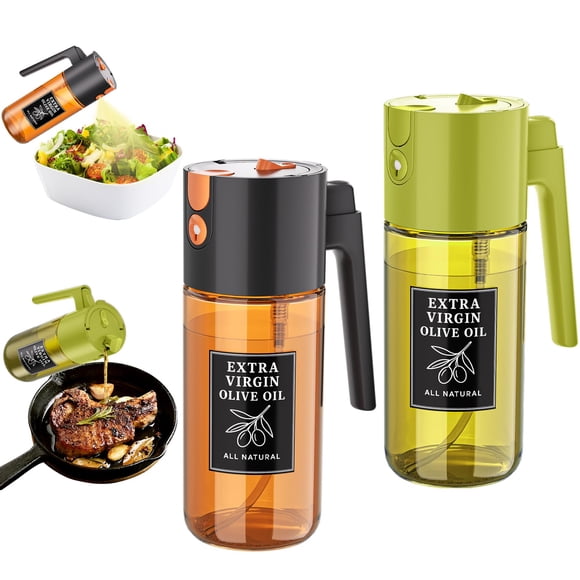 Atomizador de Aceite TELUNSHI Set de 2 Botellas 500 ml Negro+Verde