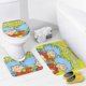 thumbnail image 4 of Dr Seuss-theme 4-Piece Shower Curtain Set with Rugs, Waterproof Bathroom Decor Set Includes Bath Mat, U-Shaped Rug, Toilet Lid Cover and Curtain with Hooks, 4 of 6