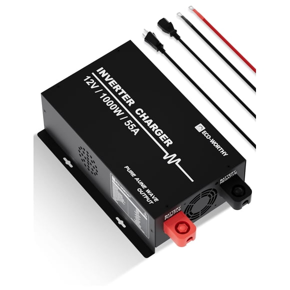 Cargador inversor ECO-WORTHY 1000 W Pure Sine de 12 V a 110 V
