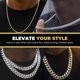 thumbnail image 5 of Collar GLD estilo cubano 66 cm 5 mm 14K chapado en oro blanco, 5 of 7
