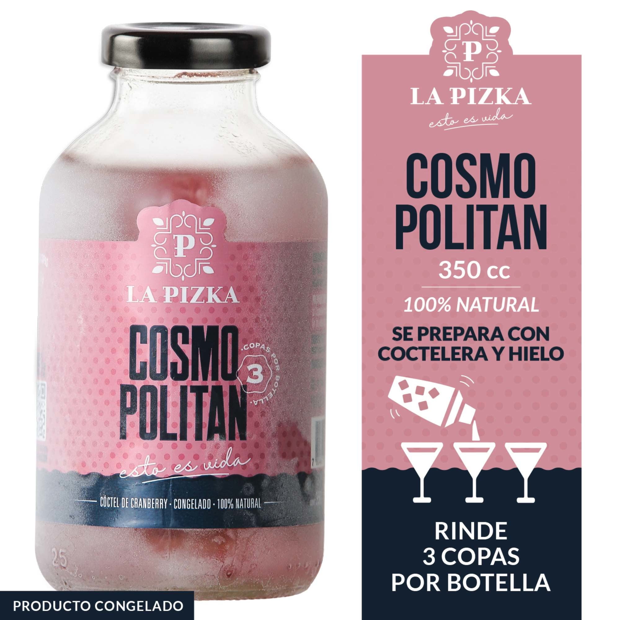 Cóctel Cosmopolitan 18° Botella 350 ml La Pizka