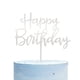 thumbnail image 1 of Topper Para Pastel Happy Birthday De Acrílico Espejado Plateado, 1 of 8