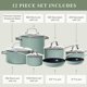 thumbnail image 4 of Set de utensilios de cocina Nuwave Healthy Duralon Blue Ceramic Antiadherente, 4 of 6