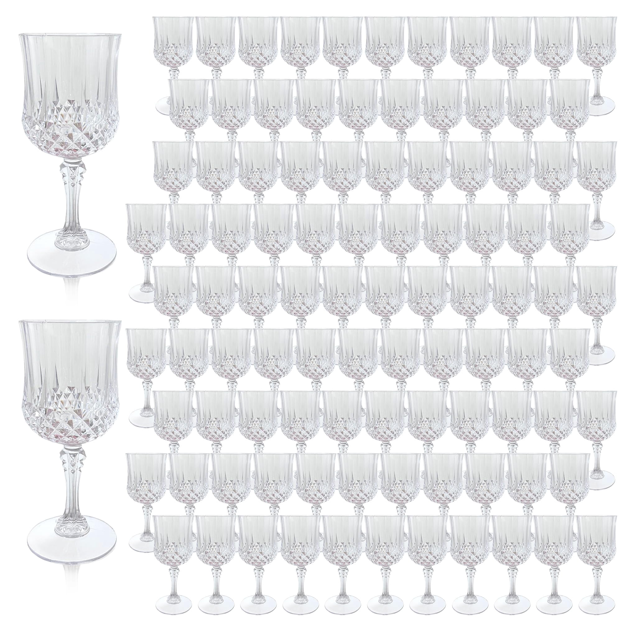 Copas De Vino De Plástico Leyiqu Vintage Style 200 Ml (100 Unidades)