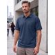 thumbnail image 4 of INSPIRE CHIC Camisa Polo Retro para Hombre de Manga Corta Verano Camisas Polo Vintage XXL Azul Marino, 4 of 5