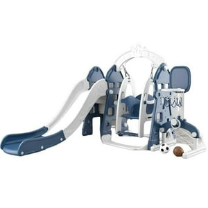 Resbalín Columpio 5 En 1 Con Accesorios Azul Lubabycas